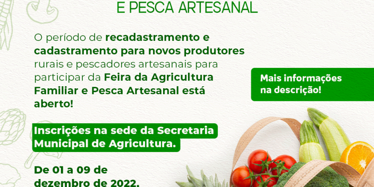 Marataízes: Prefeitura abre cadastramento para Feira Livre de Agricultura Familiar e Pesca Artesanal