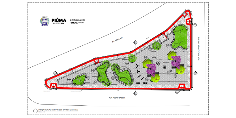 Piúma: Prefeitura publica edital de licitação para reforma da Praça Durval Serafim dos Anjos