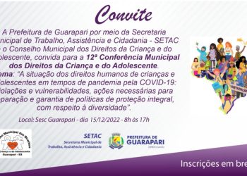 Guarapari: Prefeitura convida para a XII Conferência Municipal dos Direitos da Criança e do Adolescente