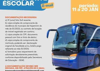 Itapemirim: Prefeitura abre período de carteira do transporte escolar
