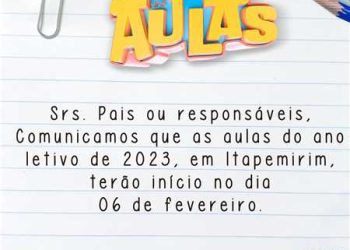 Itapemirim: Ano letivo 2023 começa na segunda (6)