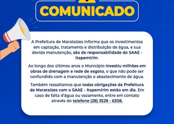 Marataízes: Prefeitura emite comunicado sobre falta d’água