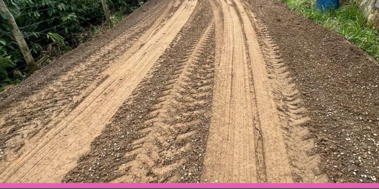 Rio Novo: Prefeitura prepara estrada para a aplicação de revsol