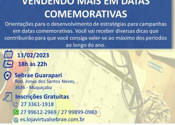 Guarapari: Prefeitura fará oficina grátis sobre como vender mais em datas comemorativas