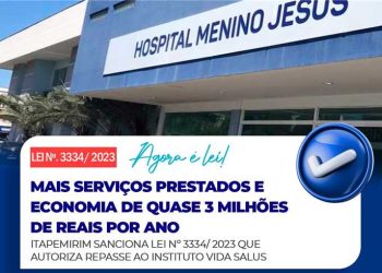 Itapemirim: Hospital Menino Jesus realizará mais serviços economizando quase R$3 milhões/ano