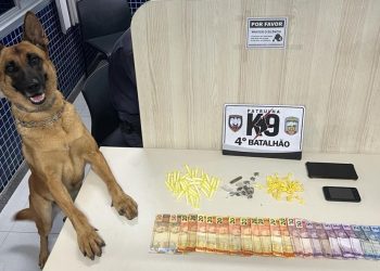 Polícia: K9 do 4º BPM apreende drogas em Vila Velha