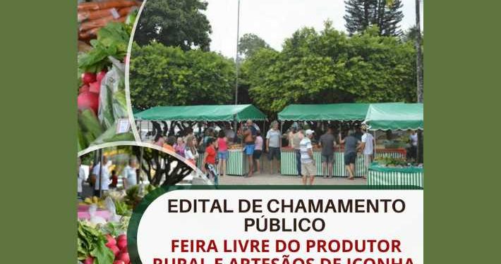 Iconha: Edital para Feirantes e Artesãos