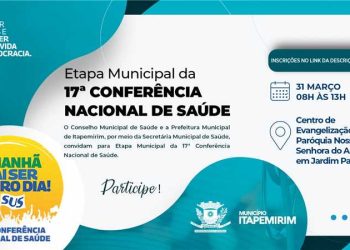 Itapemirim: Prefeitura convida para a 17ª Conferência Nacional de Saúde