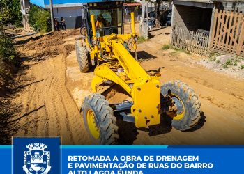 Marataízes: Retomada a obra de drenagem e pavimentação em Alto Lagoa Funda