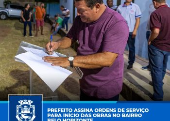 Marataízes: Prefeito assina OS de obras no bairro Belo Horizonte