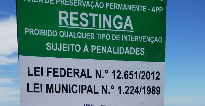 Guarapari: Prefeitura instala placas de identificação de restingas