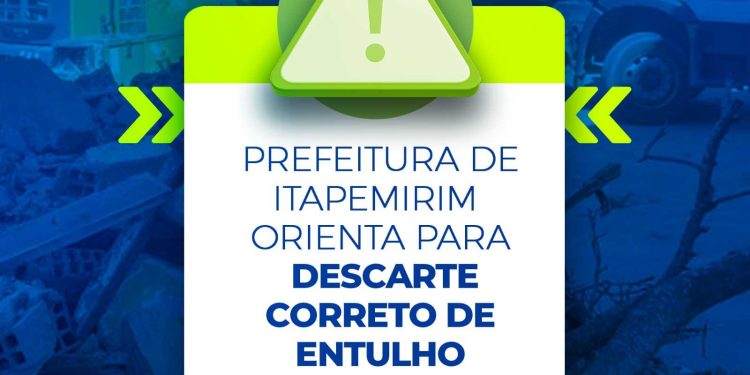 Itapemirim: Prefeitura orienta descarte correto de entulho