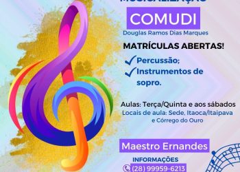 Itapemirim: Abertas matrículas para o projeto de musicalização COMUDI