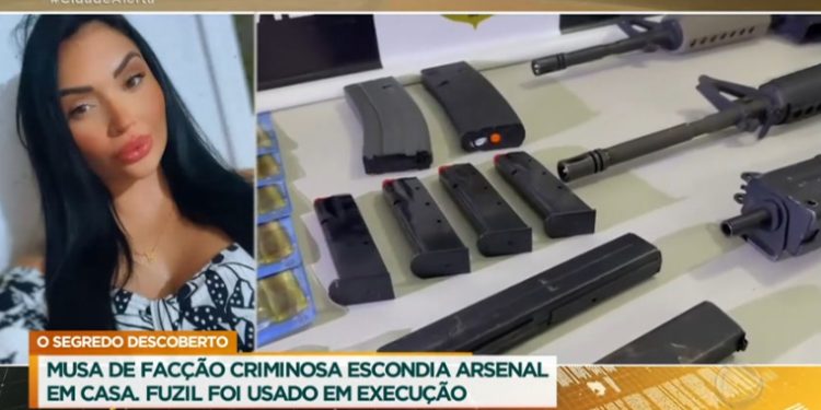 Brasil: Musa do PCC de 25 anos é presa com arsenal em casa
