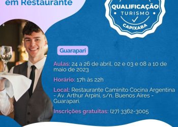 Guarapari: Abertas inscrições para o Curso de Garçom