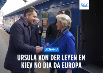Mundo: Presidente da Comissão Europeia celebra Dia da Europa em Kiev com Zelensky