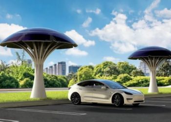 Tecnologia: No futuro veículos elétricos poderão ser recarregados em “árvores solares”