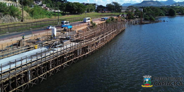 Cariacica: Secretaria de Obras inicia a concretagem da passarela suspensa da Nova orla