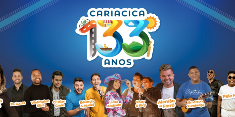 Cariacica: Dez shows de graça vão agitar o parque O Cravo e a Rosa nos 133 anos da cidade