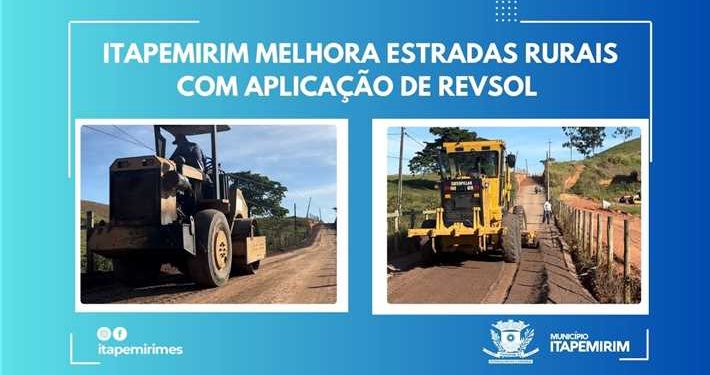 Itapemirim: Aplica Revsol nas estradas rurais