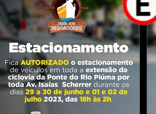 Piúma: Mudança no trânsito durante a Festa de São Pedro
