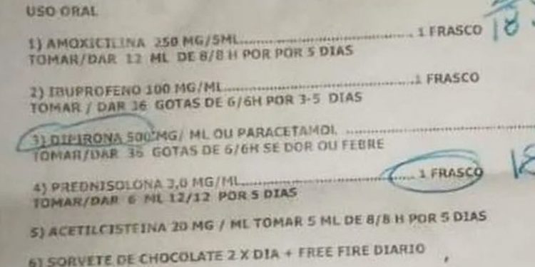 Brasil: Médico que receitou sorvete de chocolate e ‘free fire’ é readmitido em Osasco