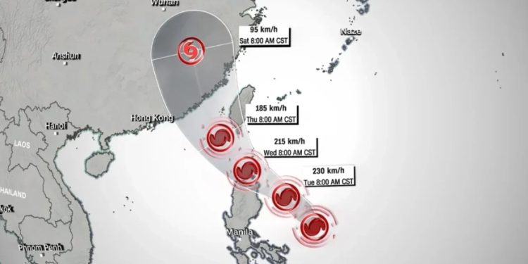 Clima: Pacífico tem alerta de super tufão que pode “varrer” regiões com ventos de até 230 km/h