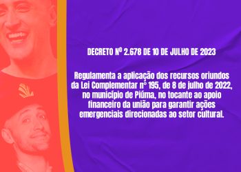 Piúma: Decreto regulamenta ações culturais no município