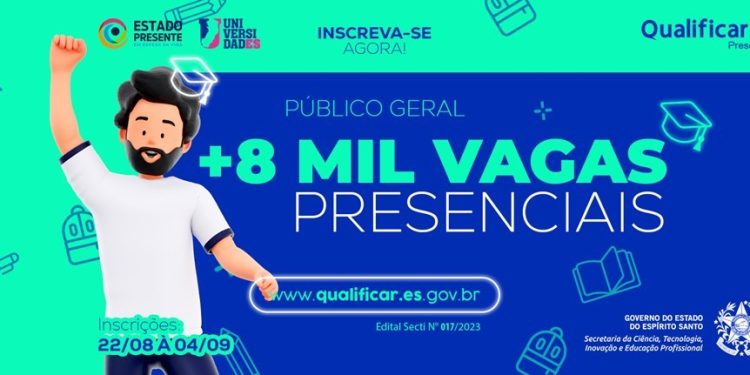 Estado: Qualificar ES oferta mais de 8 mil vagas presenciais para o público em geral