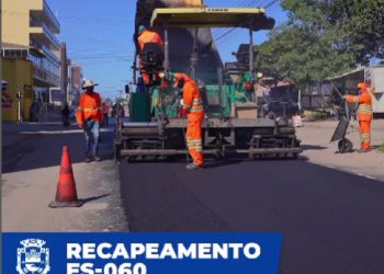 Marataízes: Começou o recapeamento da ES-060