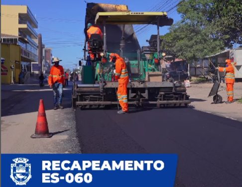 Marataízes: Começou o recapeamento da ES-060