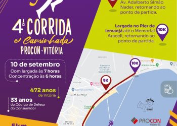 Vitória: 4ª Corrida e Caminhada do Procon reunirá 1.5 mil inscritos em Camburi