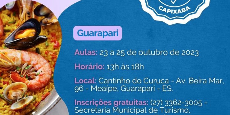 Guarapari: Prefeitura abre inscrições para o curso Cozinha Mediterrânea