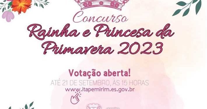 Itapemirim: Está aberta a votação para Rainha e Princesa da Primavera