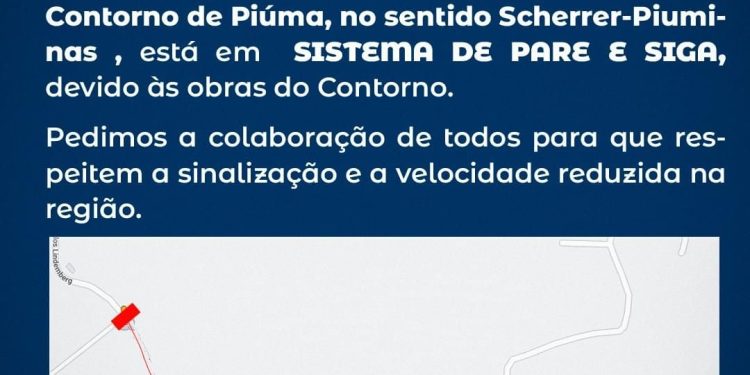 Piúma: Prefeitura alerta para mudança no trânsito em função de obras