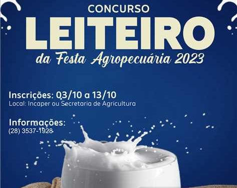 Iconha: Prefeitura faz concurso leiteiro na Festa Agropecuária