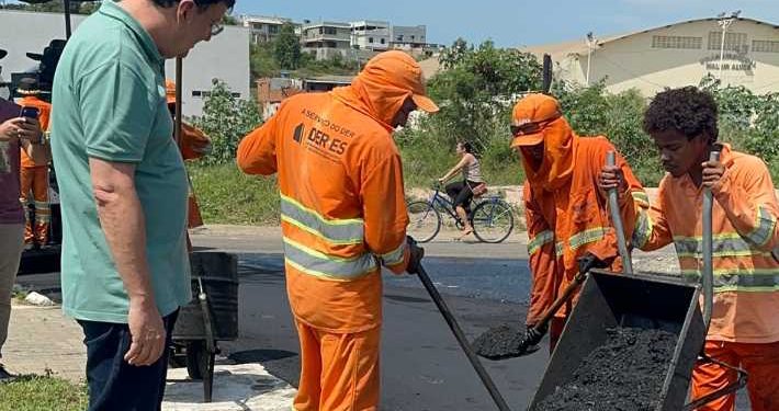 Itapemirim: Começam as obras de recapeamento na Vila