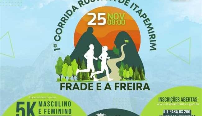 Itapemirim: Inscrições abertas para a 1° Corrida Rústica “Frade e a Freira”