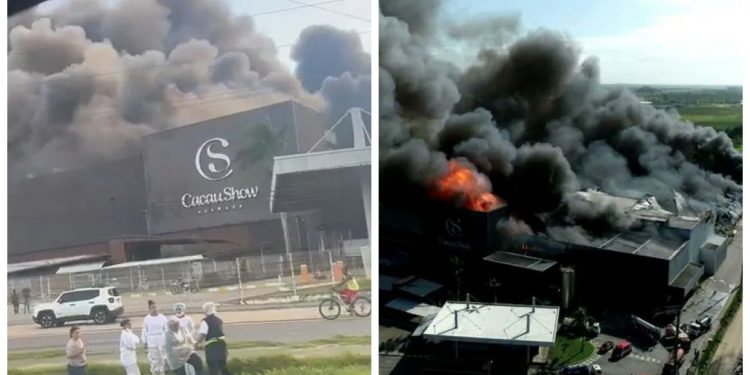 Brasil: Incêndio atinge fábrica da Cacau Show no Espírito Santo