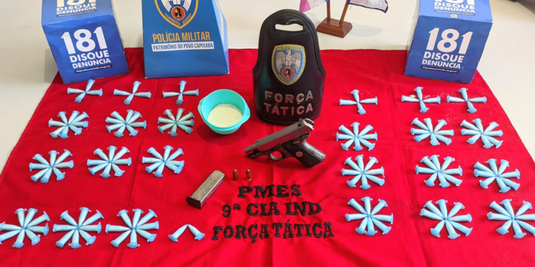 Itapemirim: Força Tática da 9ª Cia Independente apreende arma de fogo e drogas