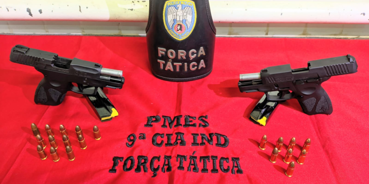 Itapemirim: Força Tática da 9ª Cia Ind detém dois suspeitos armados em Campo Acima