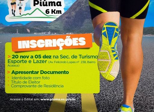 Piúma: Inscrições abertas para a 3ª Corrida da Emancipação