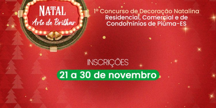Piúma: Prefeitura abre inscrições para o 1º concurso de decoração natalina