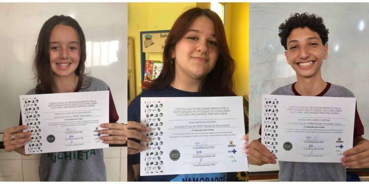 Anchieta: Alunos são premiados no Concurso Cultural Segurança nas Palavras