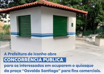 Iconha: Prefeitura abre concorrência para uso comercial do quiosque da praça