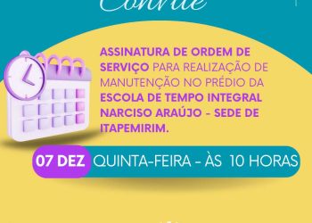 Itapemirim: Prefeitura dá Ordem de Serviço para a manutenção da Escola Narciso Araújo