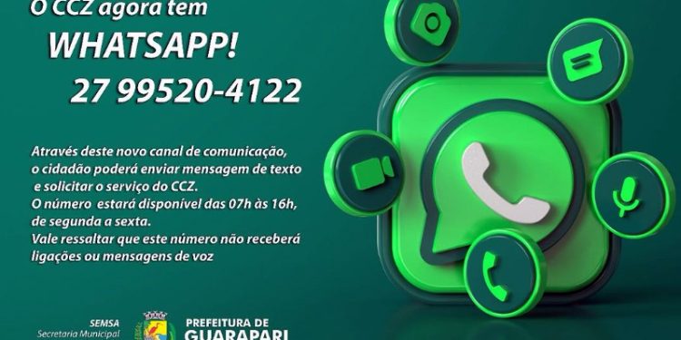 Guarapari: CCZ agora tem número de WhatsApp