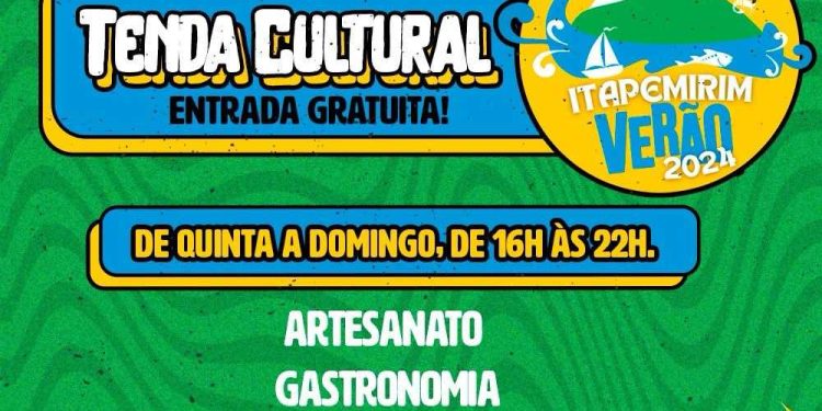 Itapemirim: Tenda Cultural Verão 2024 com atividades de quinta a domingo