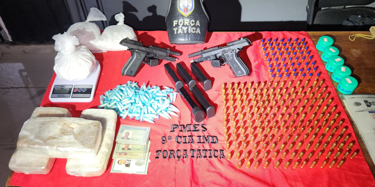 Marataízes: Ação conjunta entre polícias resultou na apreensão de armas de fogo, munições e drogas