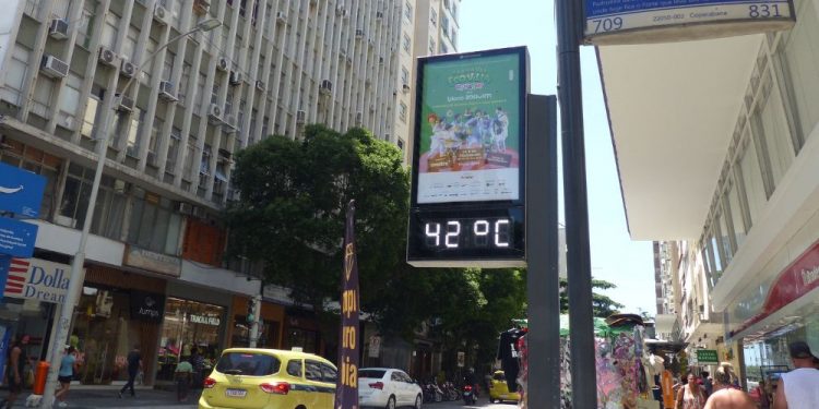 Clima: Rio atinge temperatura máxima de 41,8 °C com sensação térmica de 60 °C